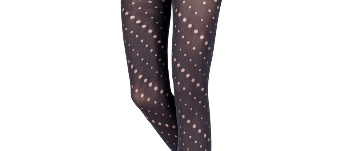 Collant Emilio Cavallini Polka Dots 5E86 noir tendance