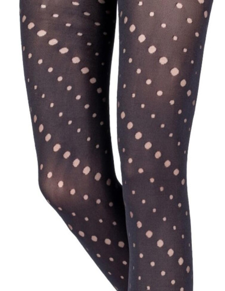 Collant Emilio Cavallini Polka Dots 5E86 noir tendance