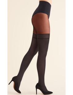 Collant Cuissarde Trompe L oeil Torsadé pilar 2