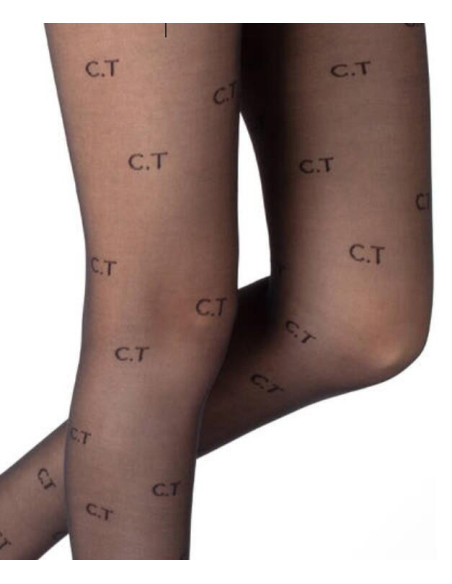 Collant Chantal Thomass  logo CT Plumetis