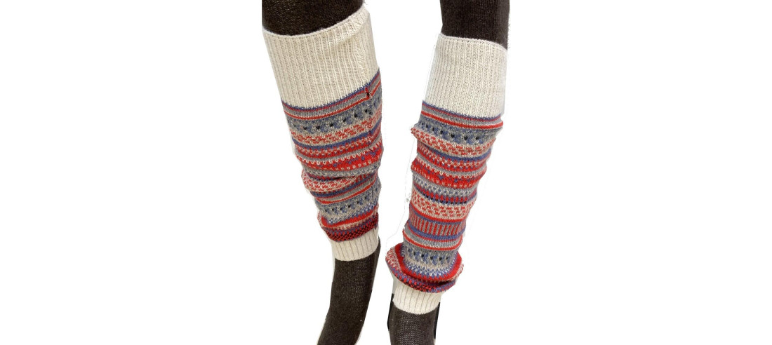 Guêtres-Laine-Patchwork-Ethnique-ivoire