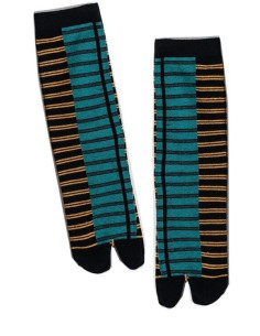 Chaussettes Tabis coton Rayures double ton 2