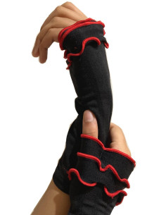 Mitaines en soie revers chics Berthe aux Grands Pieds