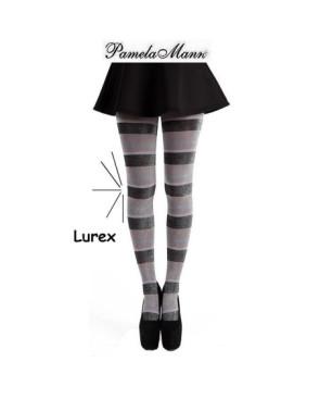 Collant rayures lurex pastel Pamela Mann