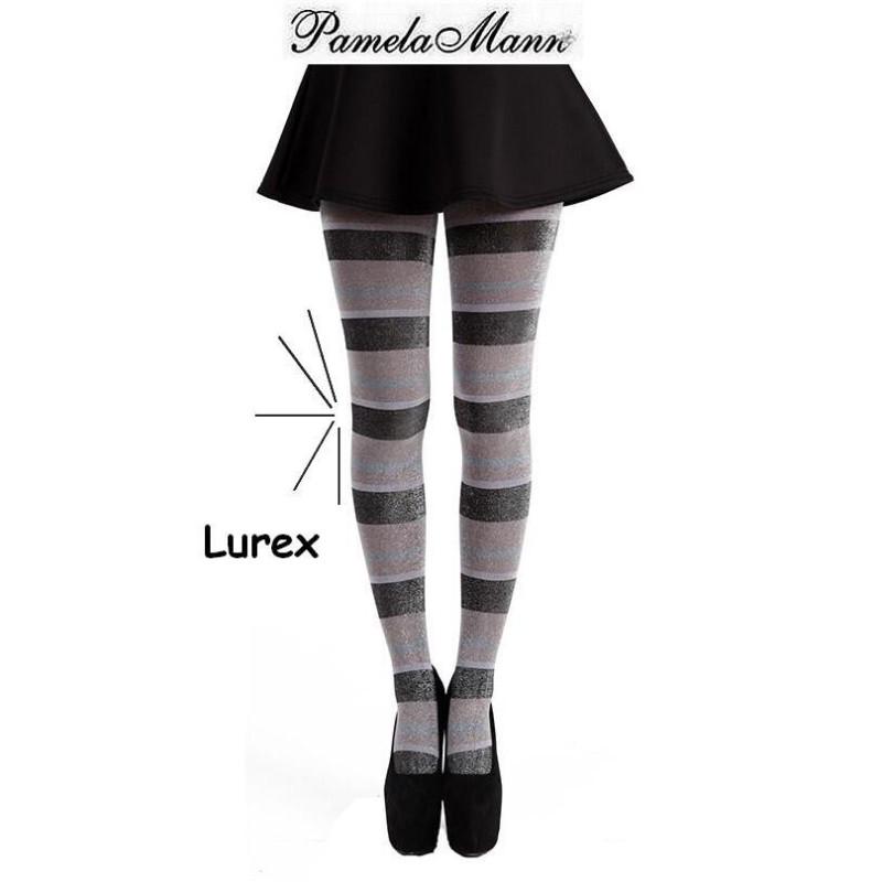 Collant rayures lurex pastel Pamela Mann