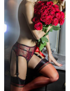 Bas nylon Capri 15 Cervin bicolore peau noir 2