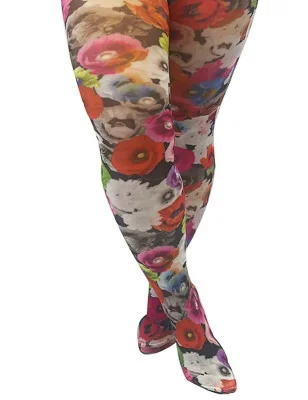 Collant imprimé fleurs Poppy Pamela Mann grande taille curvy