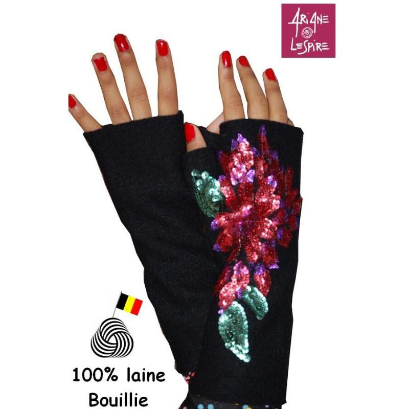 Mitaines laine bouilliefleurs lamées Ariane Lespire