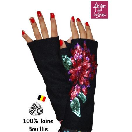 Mitaines laine bouilliefleurs lamées Ariane Lespire