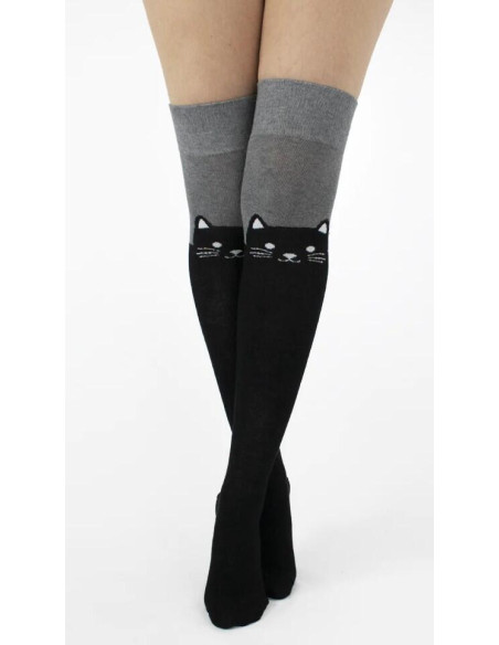 Jambiére Coton Pamela Mann Chat Noir avant