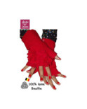 Mitaines Ariane Lespire bouquet rouge  laine bouillie