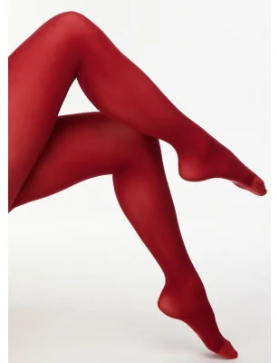 Collant opaque couture Tarragon Trasparenze rouge