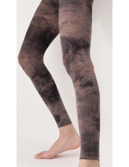 Collant Opaque Sans Pieds Oroblu Tye and Dye fumé noir