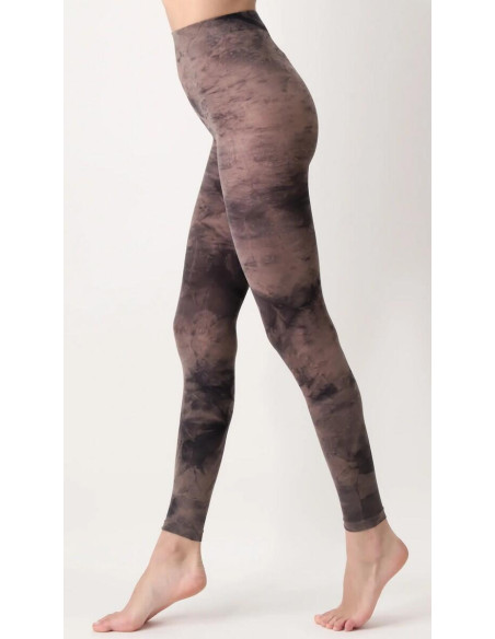 Collant Opaque Sans Pieds Oroblu Tye and Dye fumé noir