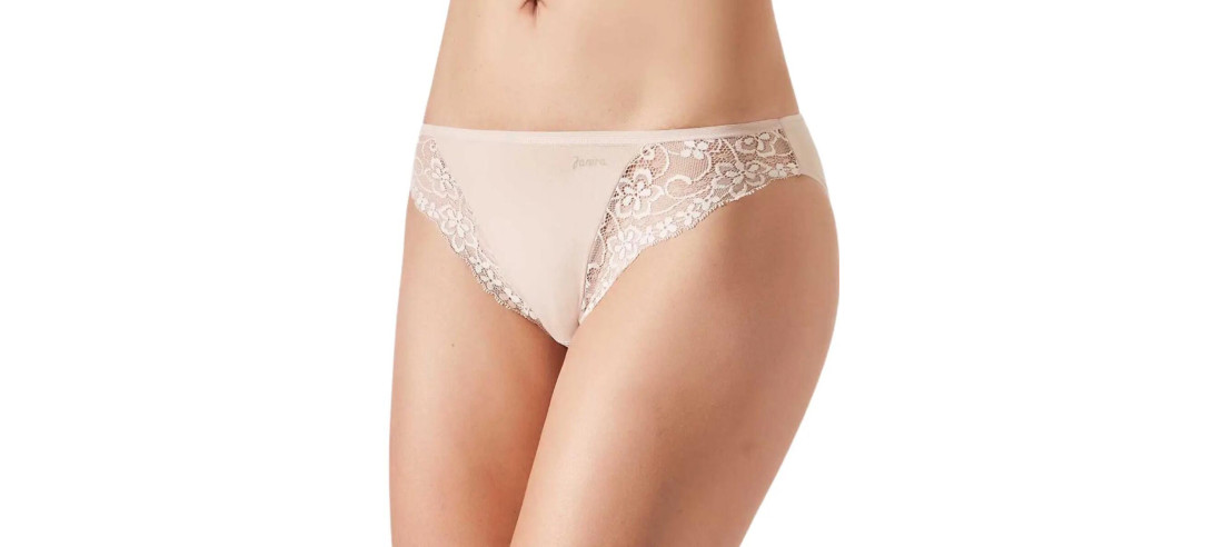 Lot De 2 slip coton et dentelle Janira gamme essentiel du quotidien