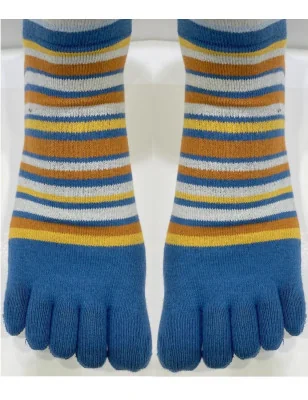 chaussettes-5-doigts-multi-rayures-bleu-coton-les-petits-caprices-pieds
