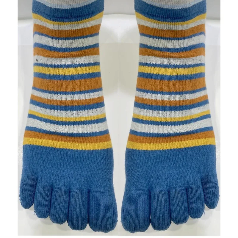 chaussettes-5-doigts-multi-rayures-bleu-coton-les-petits-caprices-pieds