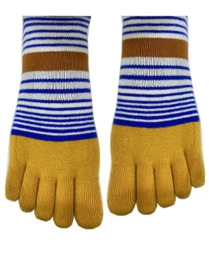 chaussettes-5-doigts-multi-rayures-bleu-moutarde-coton-les-petits-caprices