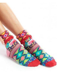 chaussette-revers-dub-et-drino-coton-drin615-aveolatef-patchwork-pois-fleur-profil-non-comprimant 2