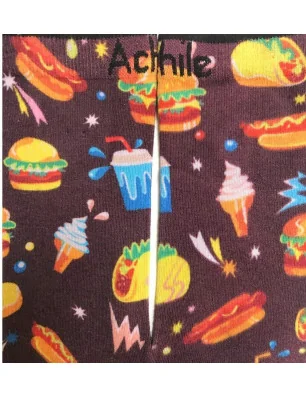 Chaussettes-Achile-Menu-Fast-Food-détail-motif