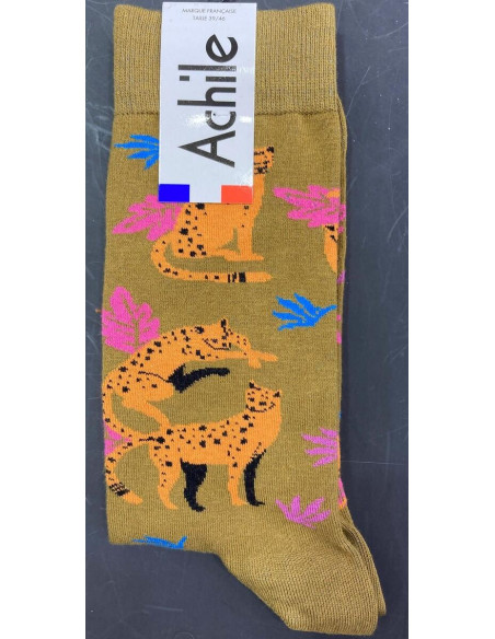 chaussettes-achile-guépare-fond-kaki-avec etiquettes