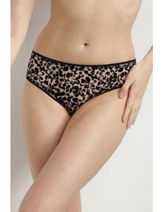 Dim-slips-generous-fleur-flocké-tatoo-léopard