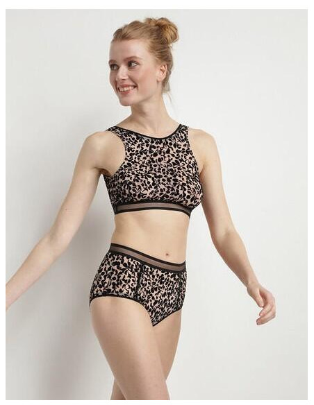 culotte-Dim-fleur-flocké-generous-effet-léopard-ensemble-lingerie