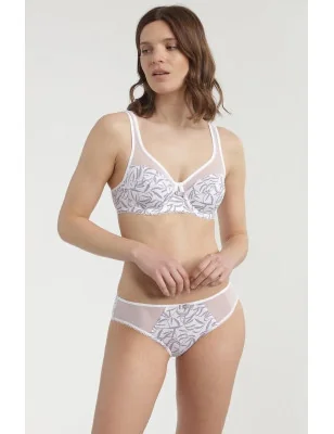 Dim-Soutien-gorge-generous-coton-bio-imprimé-fleuri-kaki-DOASF-ensemble lingerie
