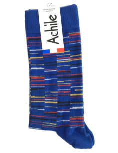 chaussettes-achile-bleu-Nottingham-a-plat 2