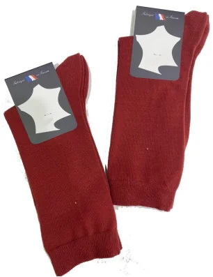 Lot-2-paire-chaussettes-coton-Perrin-rouge-Empire-lot-de-2