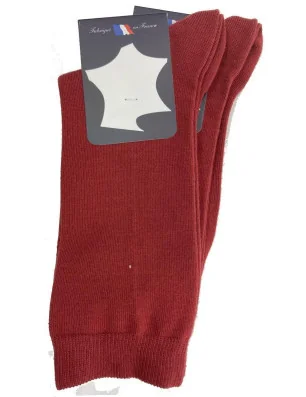 Lot-2-paire-chaussettes-coton-Perrin-rouge-Empire-détail
