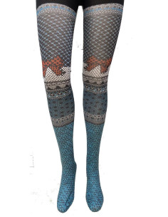 Collant-opaque-imprimé-kaliedoscope-pois-et-ruban