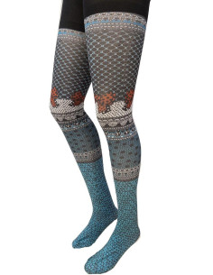 Collant-opaque-imprimé-kaliedoscope-pois-et-ruban 2