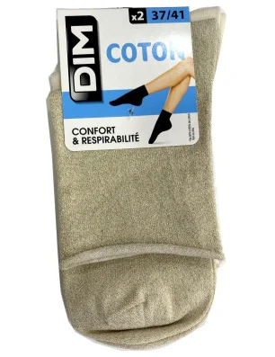 Lot-2-paires-de-chaussettes-dim-coton-lurex-cordes-bords-non-compriman