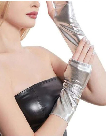 Mitaines-flashdance-brilllante-argentées