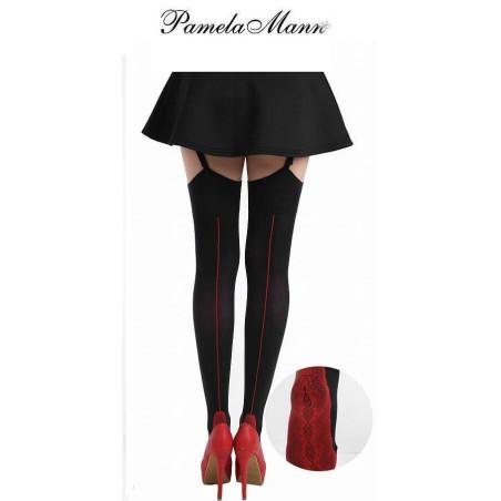 Bas Opaque Couture rouge Pamela Mann