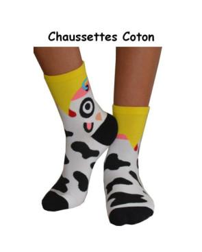chaussettes Vache Rigolote coton