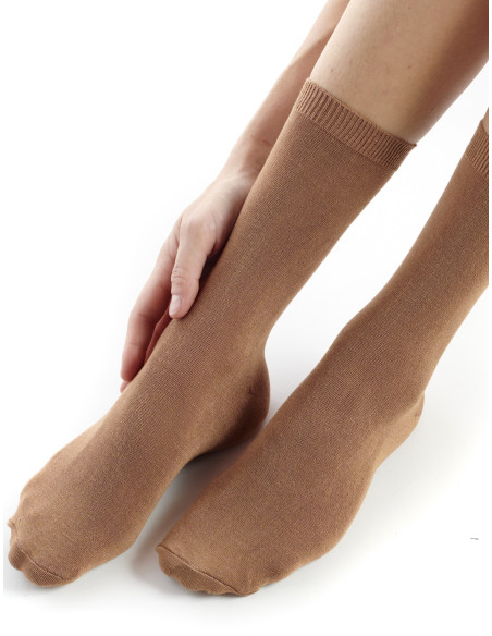 Chausettes-dub-bambou-femme-FEBAM01-camel