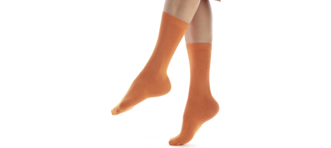 Chausettes-dub-bambou-femme-FEBAM01-orange