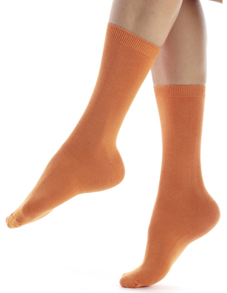 Chausettes-dub-bambou-femme-FEBAM01-orange