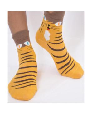  chaussettes ludique chat Tigré