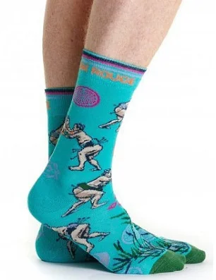 chaussettes-ruban-rouge-turquoise-sumo-RUBAH09