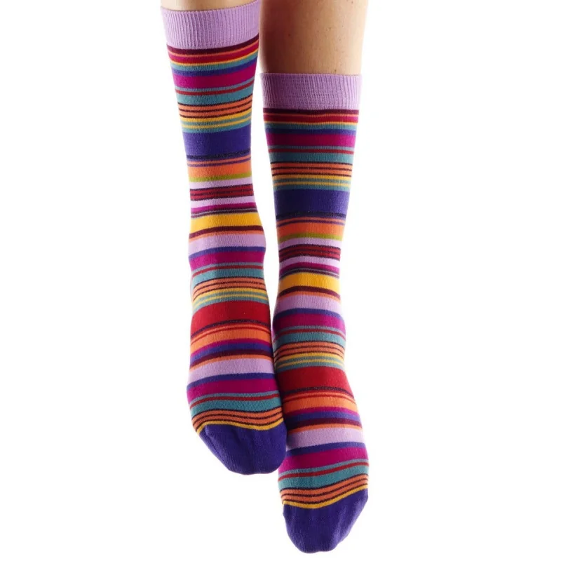 chaussettes-coton-rayures-multi-Ziane-violet-rose-parme-fil-de-joie-FILRA01