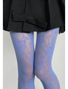 collant-dentelle-Microfibre-florale-bleu-ciel 2