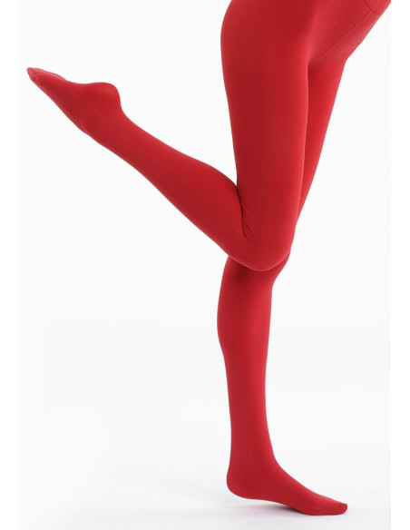 collant-opaque-uni-Dub-50-KHORO50F-rouge-debout