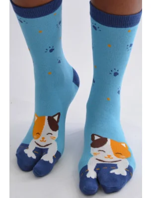 Chaussettes-japonaise-Les-petits-caprices-petit-chatons-détail