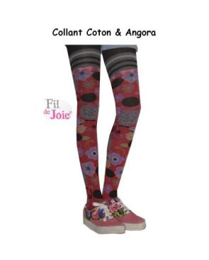  Collant Fil de joie Coton Angora Fleurs Kenzo