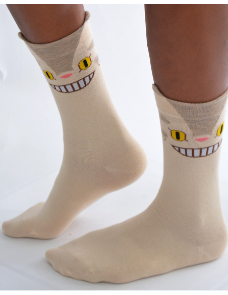 Chaussettes-Les-petits-caprices-ghibli-le-chat-catbus-de-Totoro-profil