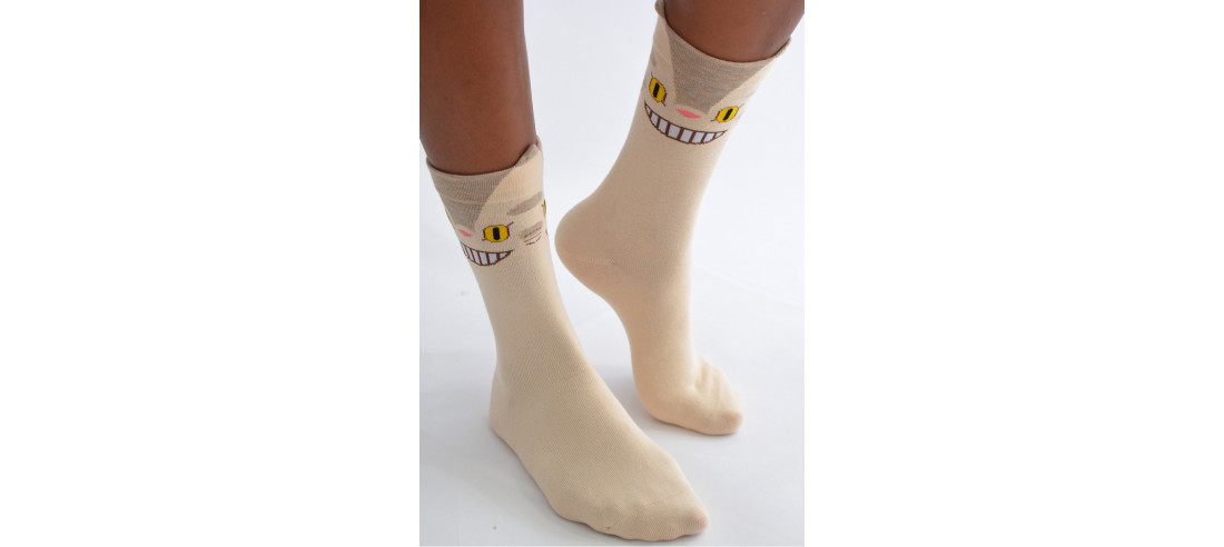 Chaussettes-Les-petits-caprices-ghibli-le-chat-catbus-de-Totoro-face