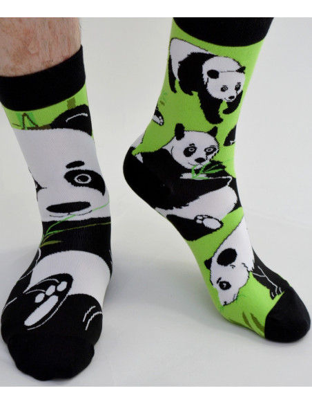 Chaussettes-les-petits-caprices-asymétriques-panda-profil